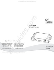 Grandstream Networks GXV3504 Guide De Démarrage Rapide