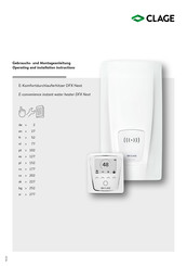 clage DFX Next Instructions D'utilisation Et D'installation