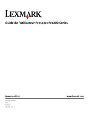 Lexmark Prospect Pro200 Serie Guide De L'utilisateur