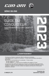 Can-Am DS 250 2023 Serie Guide Du Conducteur