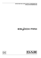 DAB ESYBOX MAX Serie Instructions Pour L'installation Et La Maintenance