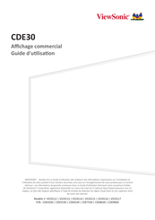ViewSonic CDE4330 Guide D'utilisation