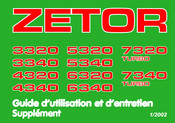 Zetor 3320 Guide D'utilisation Et D'entretien