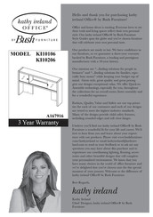 BUSH FURNITURE Kathy Ireland Office KI10206 Manuel D'instructions