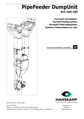 Hanskamp PipeFeeder DumpUnit Instructions D'installation Et D'utilisation