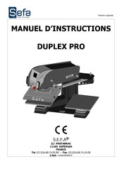 Sefa DUPLEX PRO Manuel D'instructions