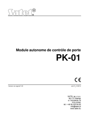 Satel PK-01 Mode D'emploi