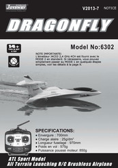 Joysway Dragonfly Mode D'emploi