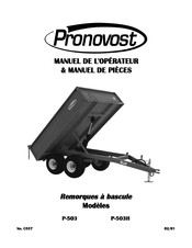 pronovost P-503 Manuel De L'opérateur