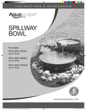 AquaScape Spillway Basin Instructions Et Entretien