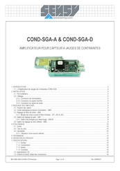 Sensy COND-SGA-D Mode D'emploi
