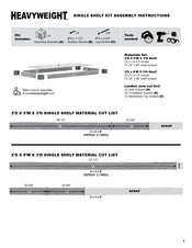 build HEAVYWEIGHT SINGLE SHEF Instructions D'assemblage