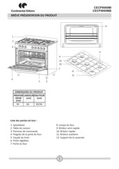 CONTINENTAL EDISON CECP9060MB Brève Description