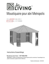 for Living 088-2205-4 Instructions D'assemblage