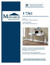 Monarch Specialties I 7361 Instructions D'assemblage