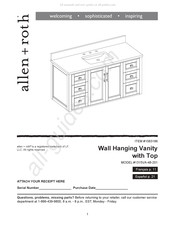 Allen + Roth 1315VA-48-201 Instructions De Montage