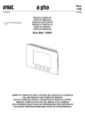 Urmet Alpha 1168/1 Mode D'emploi Complet