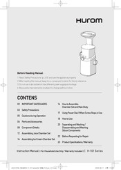 HUROM H-101 Serie Manuel D'instructions