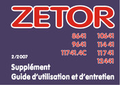 Zetor Z 12441 Guide D'utilisation Et D'entretien