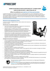 Precor RSL 621 Guide De Mise En Route