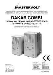 Mastervolt DAKAR COMBI 24/3000-100 Mode D'emploi