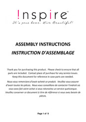 Inspire 101-088K Instructions D'assemblage