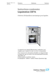 Endress+Hauser Liquistation CSF34 Instructions Condensées