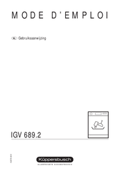 Kuppersbusch IGV 689.2 Mode D'emploi