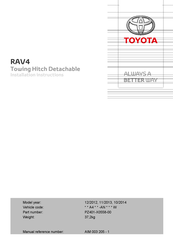 Toyota PZ401-X0558-00 Mode D'emploi