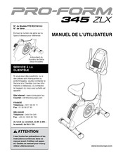 Pro-Form 345 ZLX Manuel De L'utilisateur