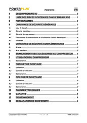 Powerplus POWX170 Manuel D'instructions