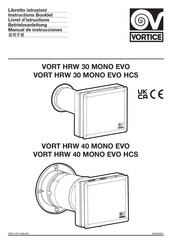 Vortice VORT HRW 30 MONO EVO Livret D'instructions