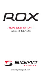 Sigma ROX 12.0 SPORT Mode D'emploi