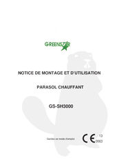 GREENSTAR GS-SH3000 Notice De Montage Et D'utilisation