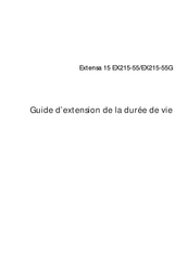 Acer Extensa 15 EX215-55 Guide D'extension Du Cycle De Vie