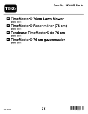 Toro TimeMaster 21811 Manuel De L'opérateur