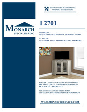 Monarch Specialties I 2701 Instructions D'assemblage