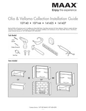 MAAX Olio 107140 Guide D'installation