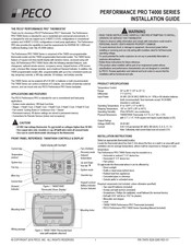 Peco PERFORMANCE PRO T4000 Serie Guide D'installation