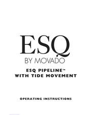 Movado ESQ PIPELINE Instructions D'utilisation