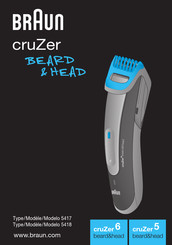 Braun cruZer5 beard&head Mode D'emploi