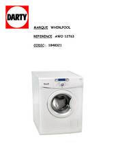 Whirlpool AWO 12763 Mode D'emploi