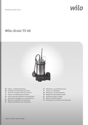 Wilo Wilo-Drain TS 40/10 Notice De Montage Et De Mise En Service