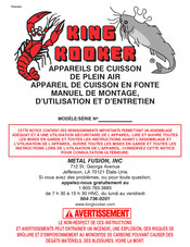 King Kooker KKDFF30T Manuel De Montage, D'utilisation Et D'entretien