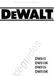 DeWalt DW515 Mode D'emploi