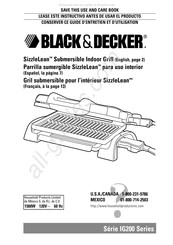 Black & Decker SizzleLean IG200 Serie Mode D'emploi