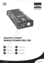 GYS NOMAD POWER PRO 700 Mode D'emploi