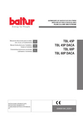 baltur TBL 60P Manuel D'instructions Pour L'installation, L'emploi Et L'entretien