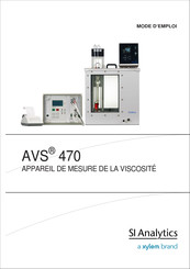 Xylem SI Analytics AVS 470 Mode D'emploi