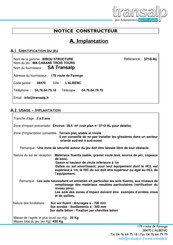 Transalp BIBOU STRUCTURE 3710-AL Notice De Construction
